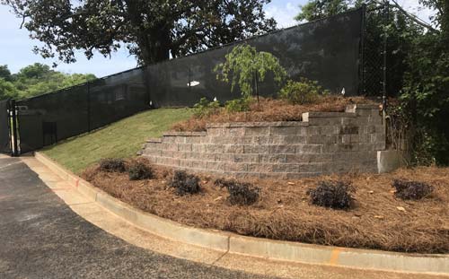 After — terraced stone retaining walls
