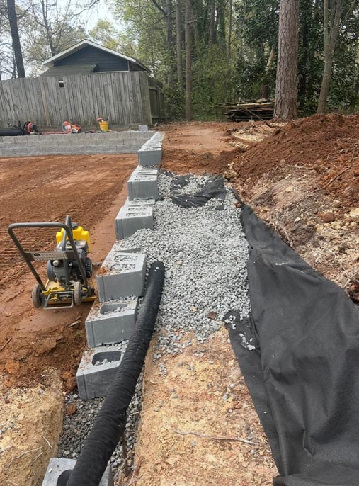 Retaining walls and pavers project
