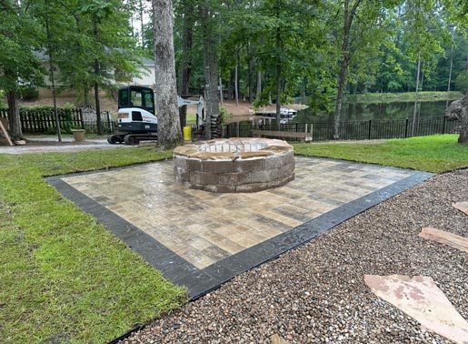 Retaining walls and pavers project