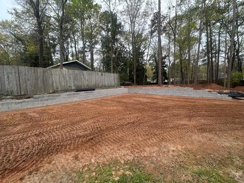 Retaining walls and pavers project